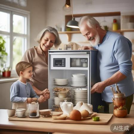 双层消毒柜，操作简便，全家餐具