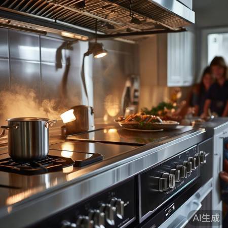 集成灶多安全保护,防火防烫,检