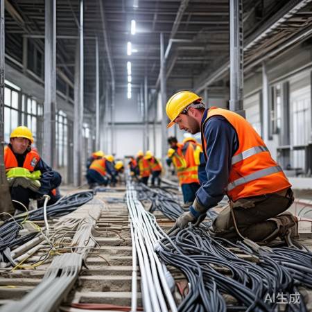 确定线缆，避水源，穿管布线。