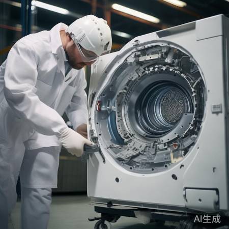 拆卸洗衣机内部部件，遵照说明书