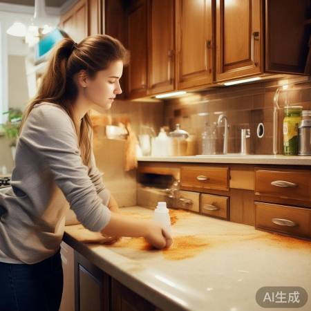 勿用强油清洁剂，易加重油渍。