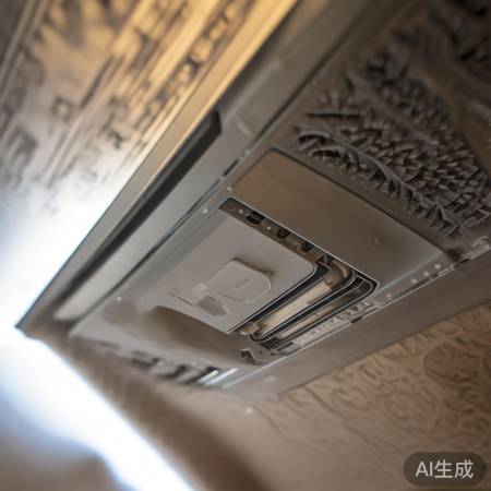 寻找中央空调检修口,注意高度与