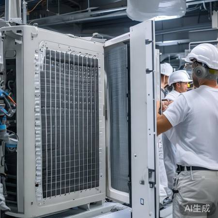 开启检修口,安全检查空调内部