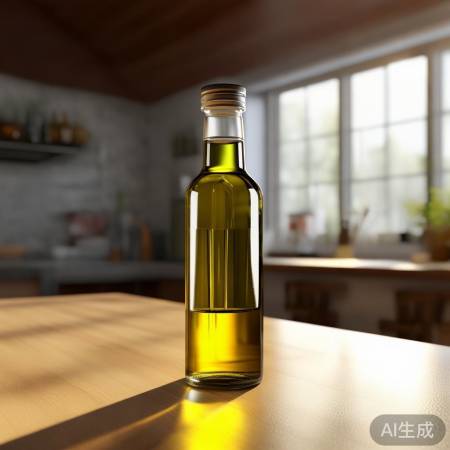 食用油清澈透明，无杂质。