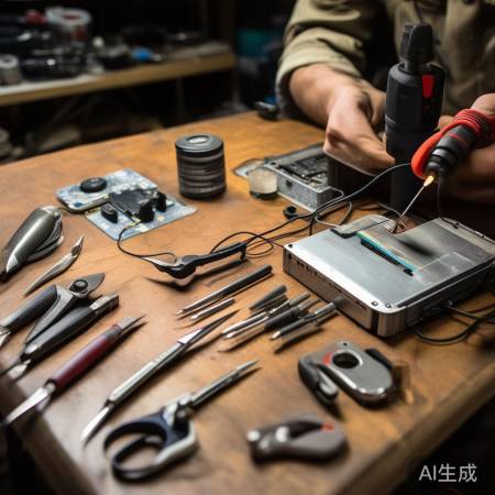 电子修复工具集：螺丝刀、剪刀等